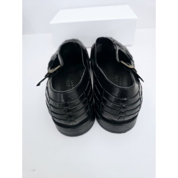 Cole Haan Huaraches Fisherman Leather Black Buckle Sandals Mens Shoes 10 D main image 7